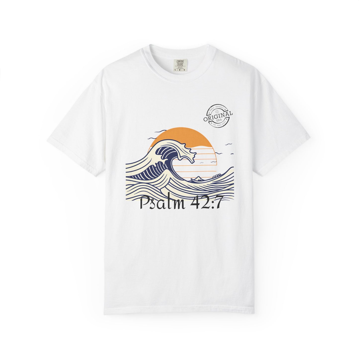 Psalm 42:7 Wave T-Shirt — "Deep Calls to Deep" Christian Graphic Tee