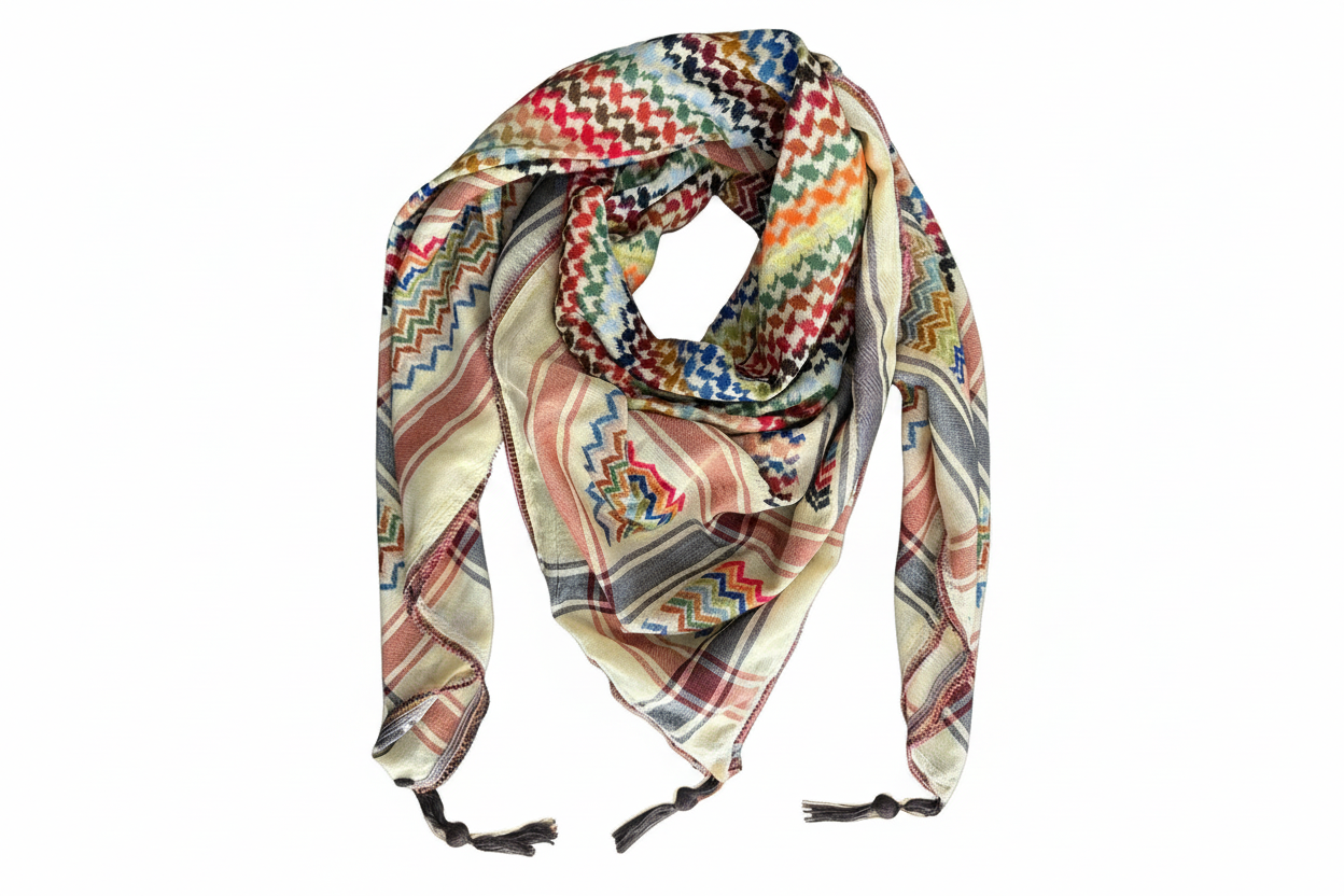 Vibrant Sandy Yellow Kufiya (Keffiyeh) | Made in Jordan