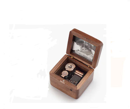 Vintage Wooden Music Box Photo Frame - Castle in the Sky