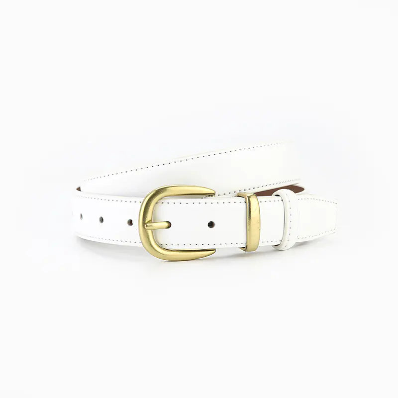 Women's Vintage Black Leather Belt for Jeans and Skirts