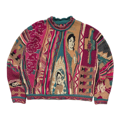 Vintage Knitted Crewneck Pullover Sweater