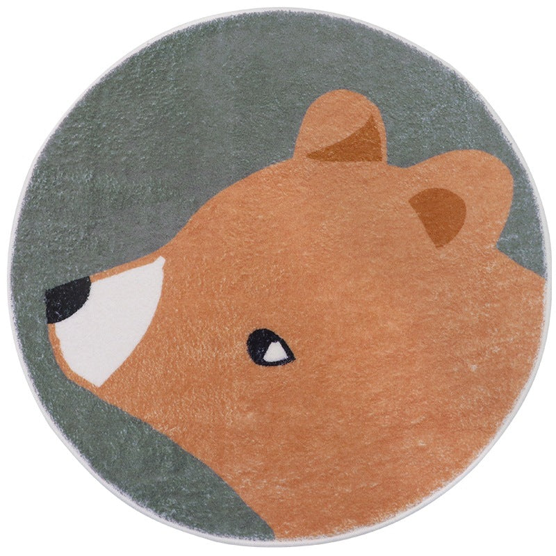 Adorable Kids' Cartoon Play Rug, Machine Washable