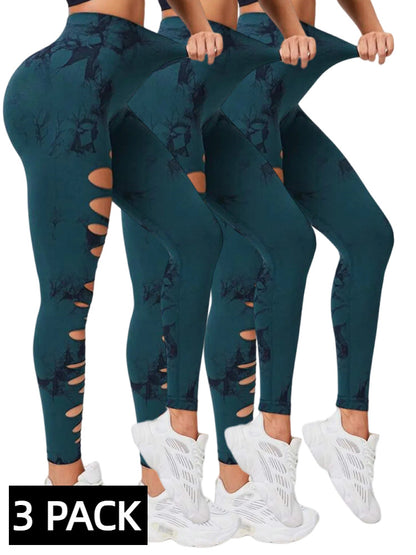 3 PACK Yoga Tie Dye Leggings