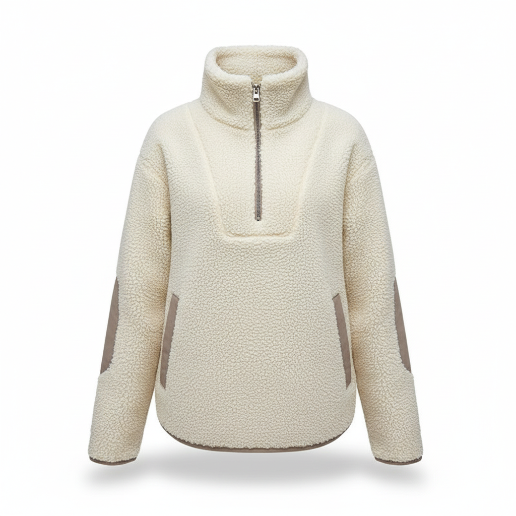 Women's Plush Loose Lapel Pullover Sweater