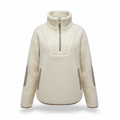 Women's Plush Loose Lapel Pullover Sweater