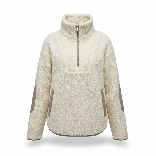 Women's Plush Loose Lapel Pullover Sweater