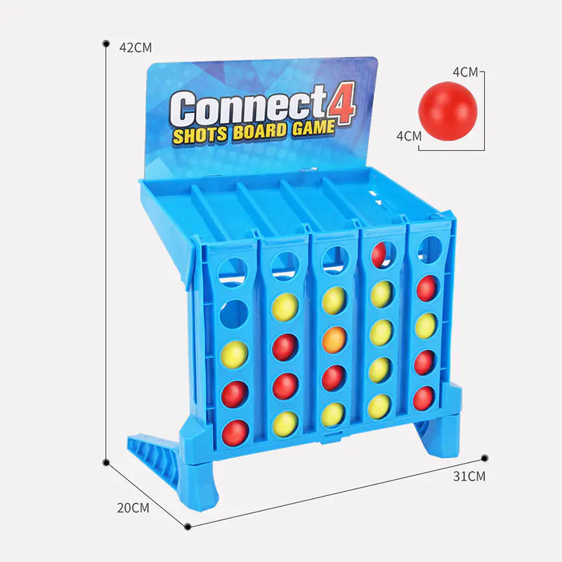 Compact Foldable 4-in-a-Row Travel Game