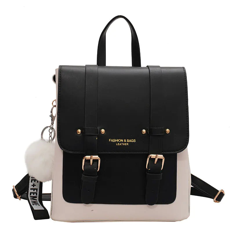 Chic Retro PU Backpack for Women