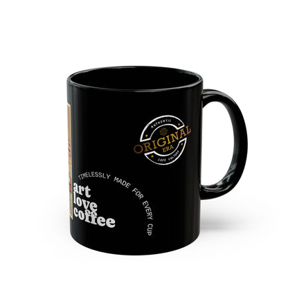 Stylish Black Art Love Coffee Mug