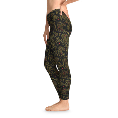 Original Era Retro's Stretch Leggings — Boho Black & Gold