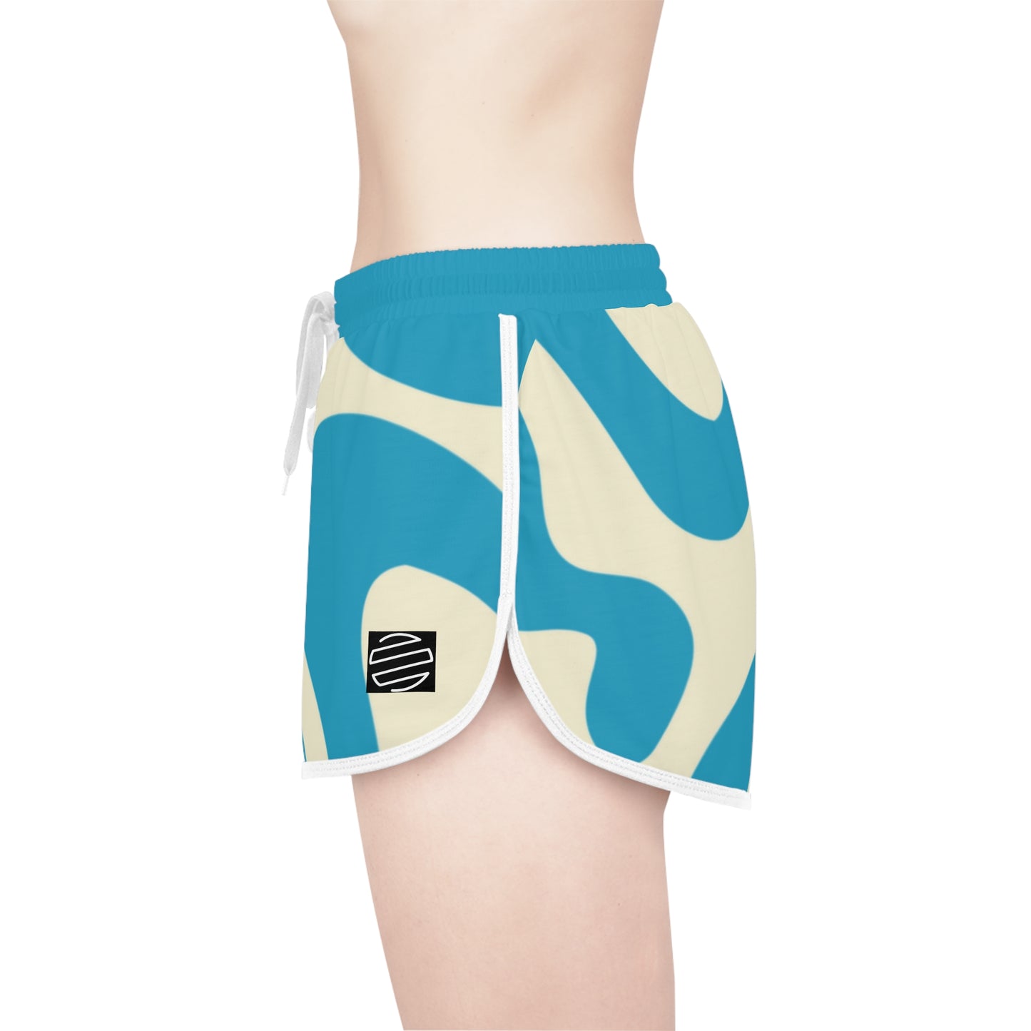 Women's Retro Blue Wave Relaxed Shorts