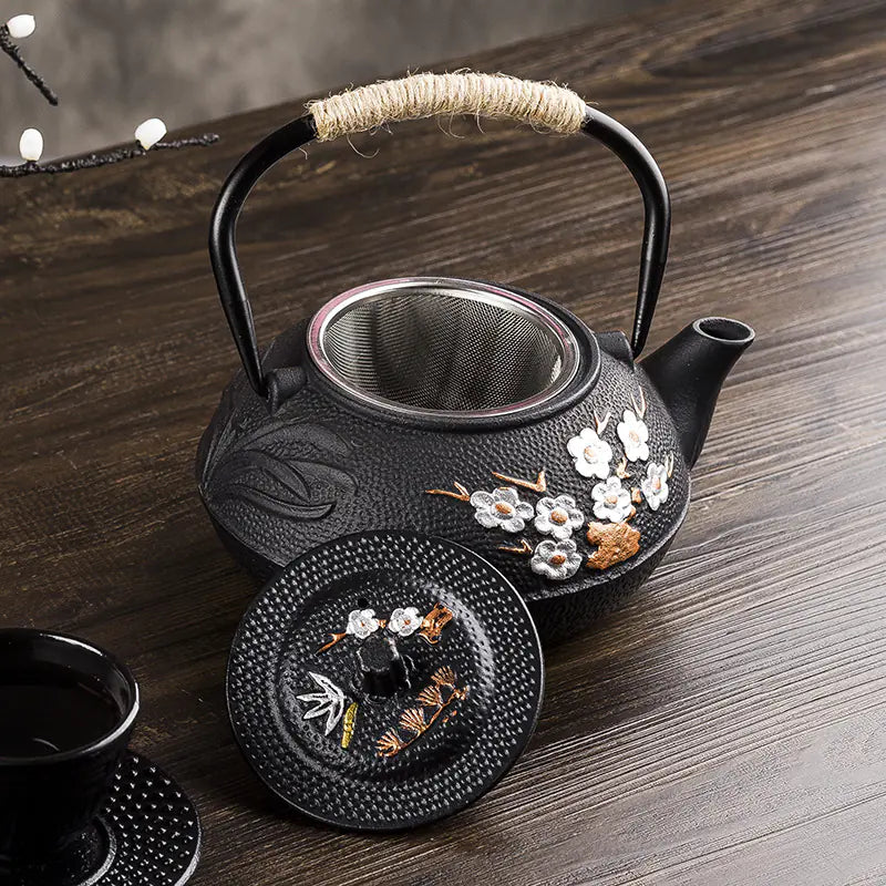 Traditional Japanese Outdoor Cast Iron Tea Stove