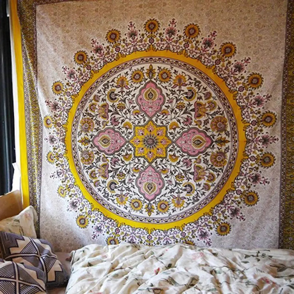 Nordic Mandala Tapestry Decor