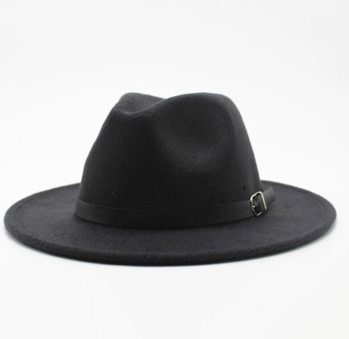 Jazz Hat, Wool Hat, Top Hat, Flat Brim Hat