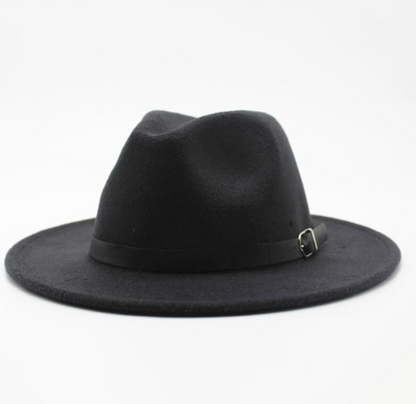 Jazz Hat, Wool Hat, Top Hat, Flat Brim Hat