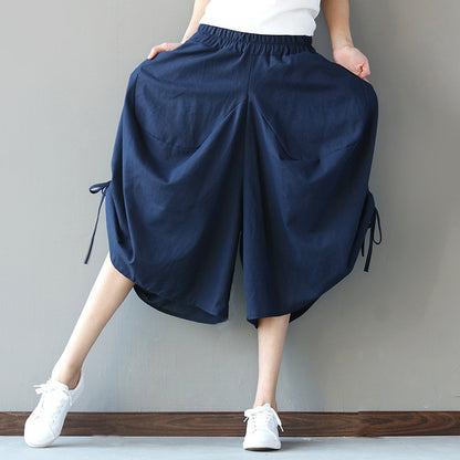 Women's Cotton Linen Ethnic Bloomers