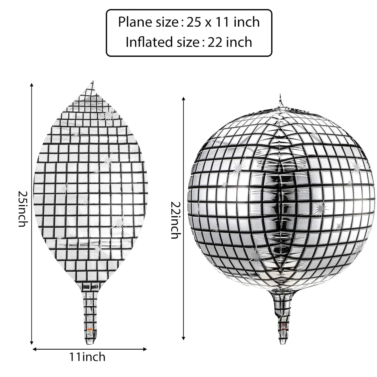 22 Inch Silver Mirror Metal Disco Balloon for Parties