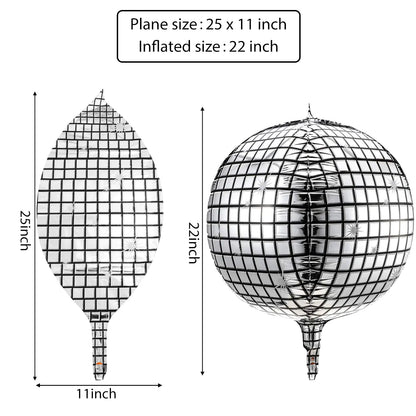 22 Inch Silver Mirror Metal Disco Balloon for Parties