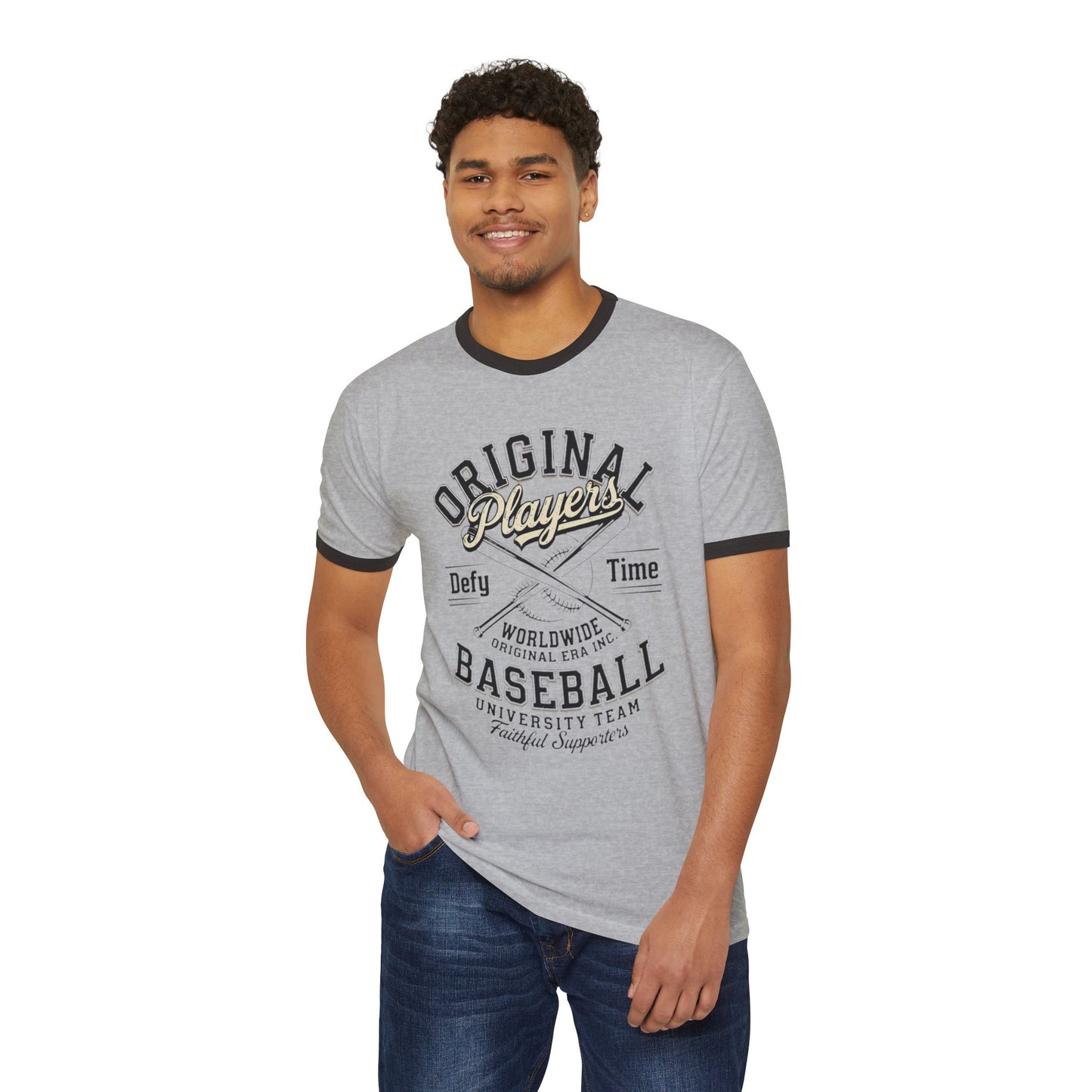 Baseball Ringer T‑Shirt — "Original Players" Vintage Athletic Tee