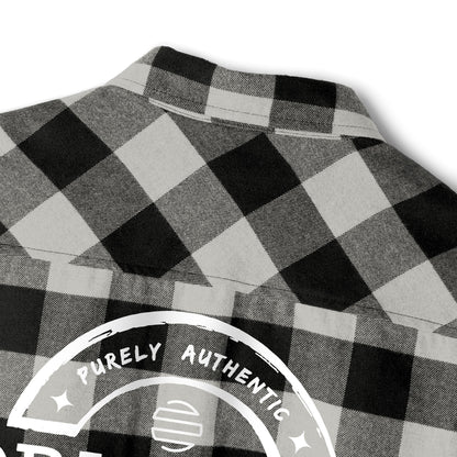 Original Era Plaid Flannel Shirt — Vintage Logo Back