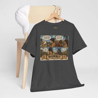 Humbly Comic Interview Panel Tee — Humbly Graphic T-Shirt