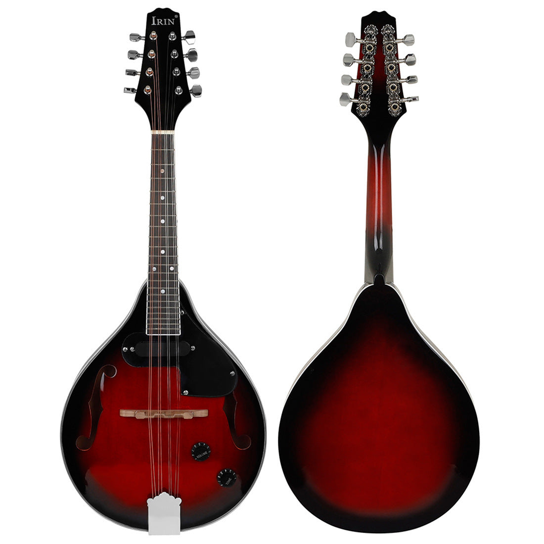 Red Black Edge Eight Strings Electric Mandolin