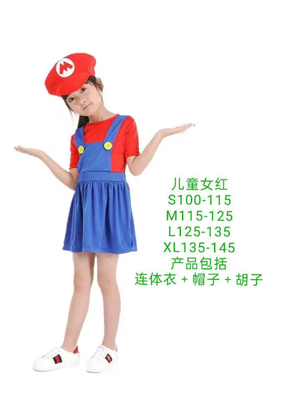Mario Costume Dressup for Kids & Family