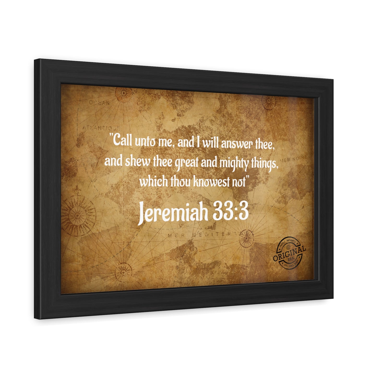 Jeremiah 33:3 Framed Poster — Inspirational Scripture Wall Art