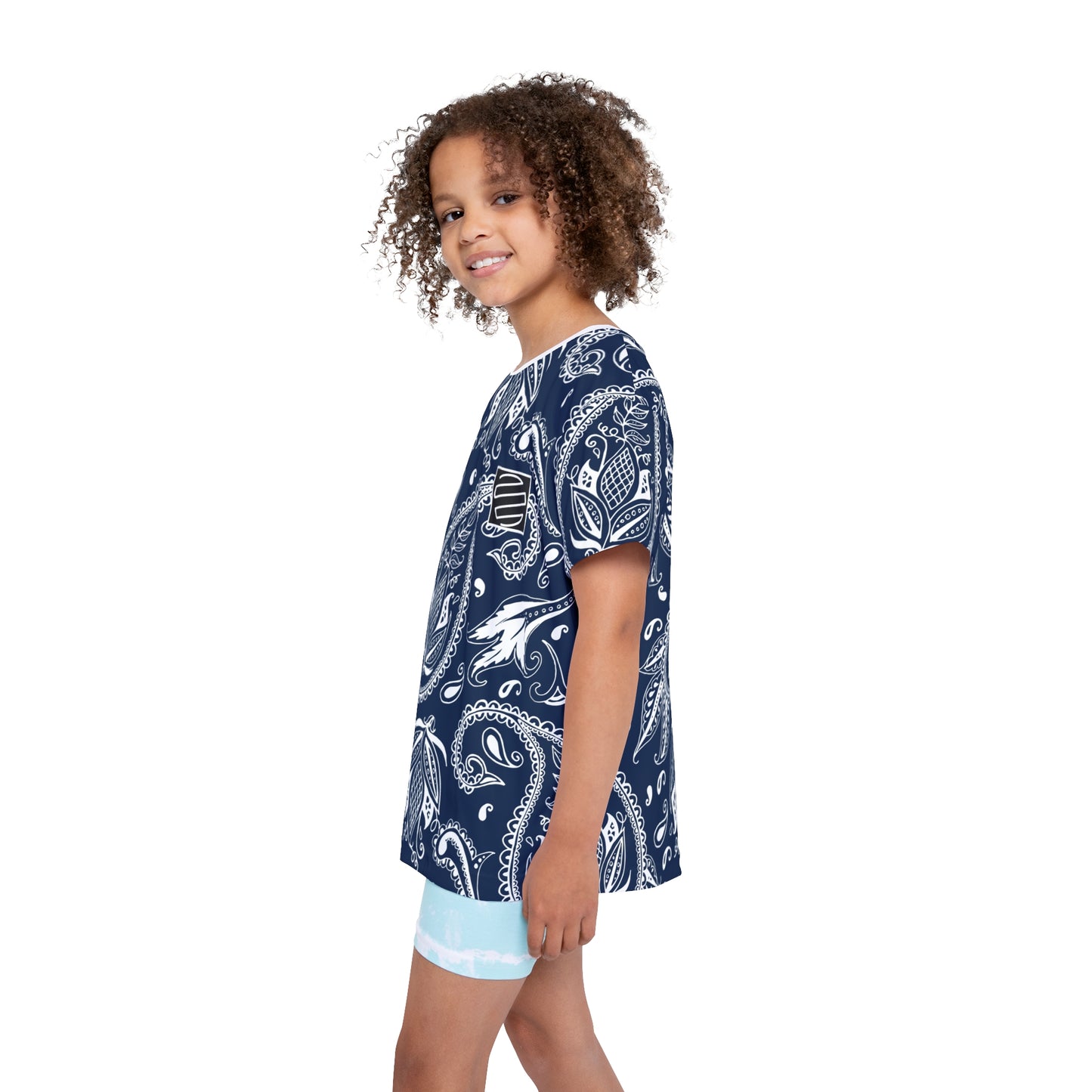 Kids Navy & White Sports Jersey
