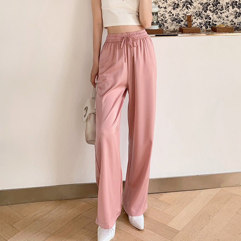 Acetate Wide-leg Ice Silk Pants
