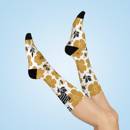 Humbly Floral Bee Crew Socks