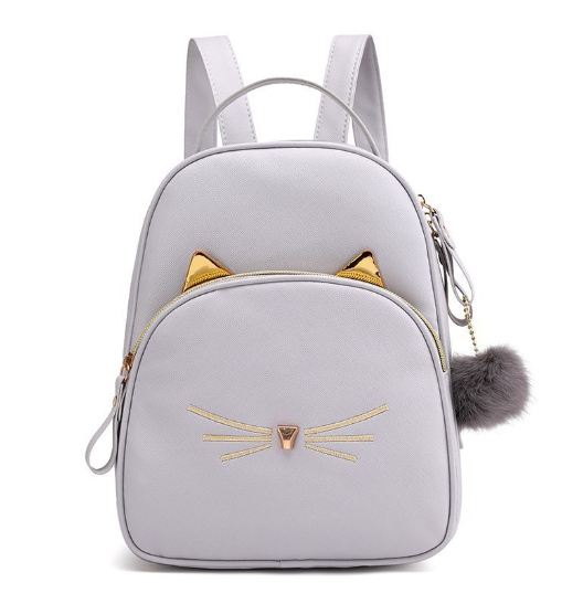 Cat Leather Backpack