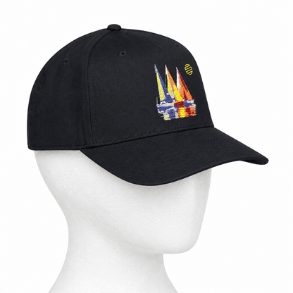 Sailboat Embroidered Baseball Cap – Nautical Summer Sun Hat
