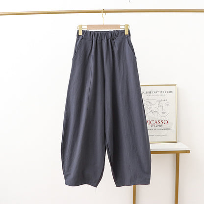 Women's Summer Thin Solid Color Linen Dungarees