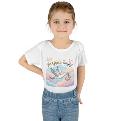 Infant Bodysuit — "In God's Image" Stork Baby Onesie