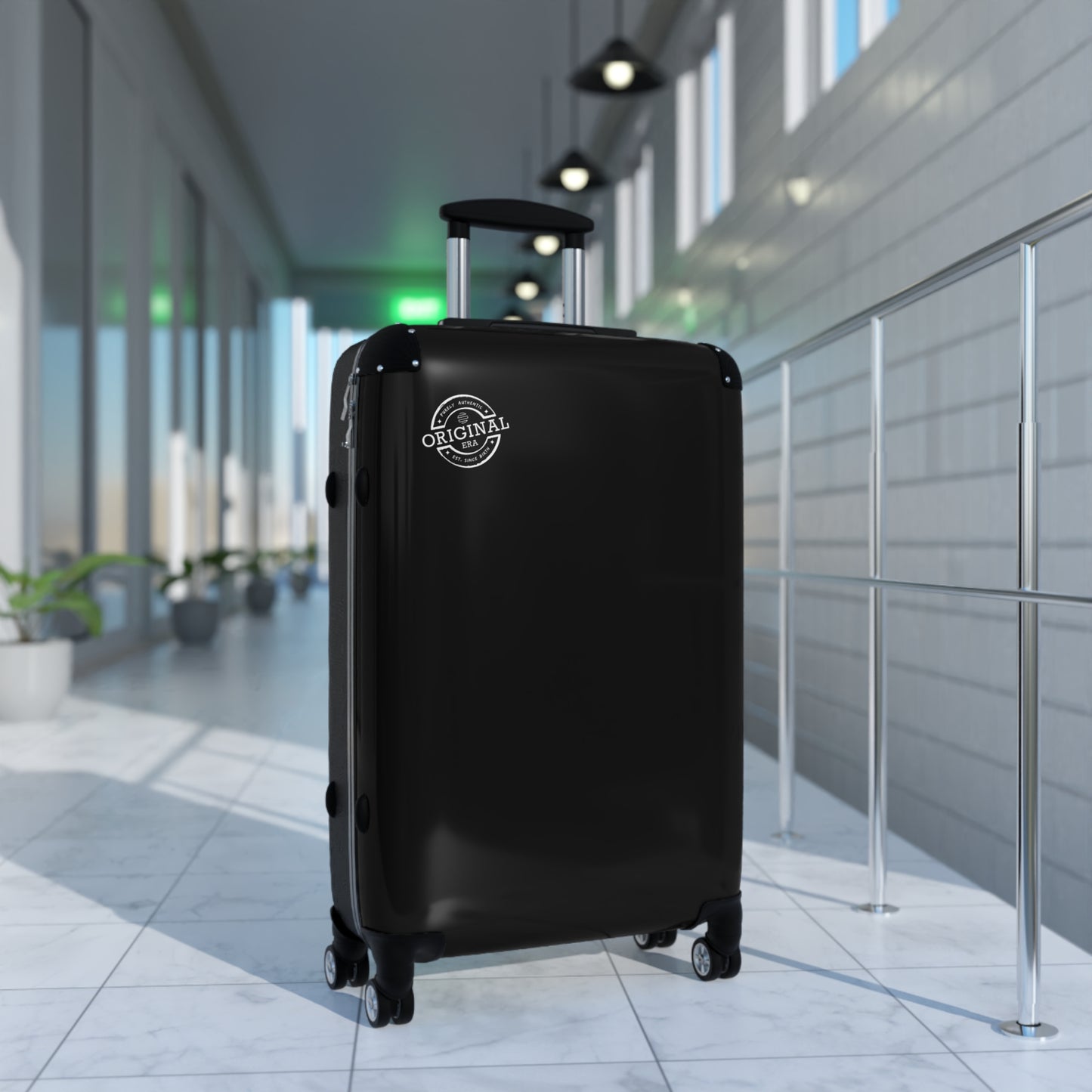 Classic Black Carry-On Suitcase – Lightweight Hardshell Travel Luggage with Spinner Wheels
