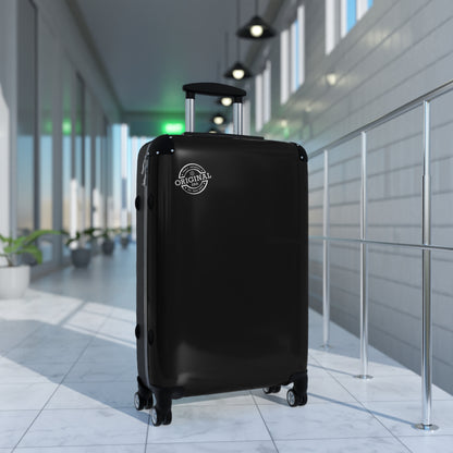 Classic Black Carry-On Suitcase – Lightweight Hardshell Travel Luggage with Spinner Wheels