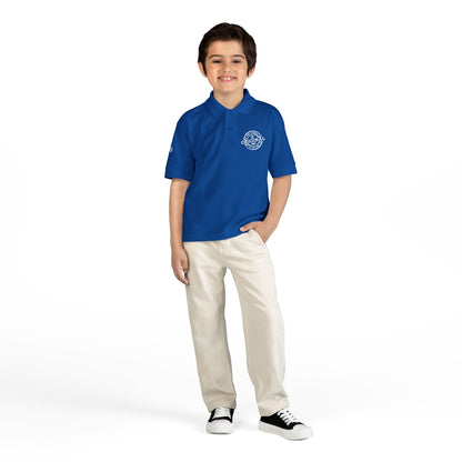 Youth Polo Shirt with 'Original' Vintage Stamp Logo — Kids School Uniform / Casual