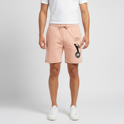 Saxophone Vinyl Logo Sweat Shorts — "Midnight Breakfast" Casual Fleece Shorts