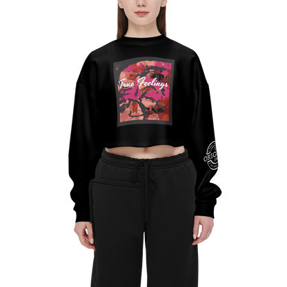 Women’s ORIGINAL ERA "TRUE FEELINGS" Cropped Crewneck Sweatshirt-Techno Scuba Knit