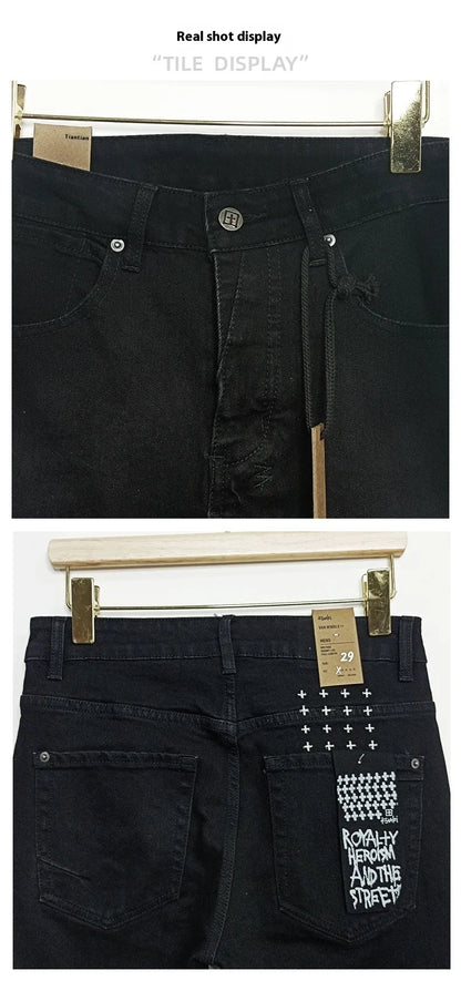 Black Embroidered Trousers