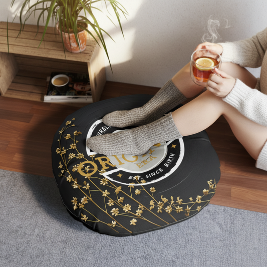 Original Era Round Tufted Floor Pillow — Vintage Authentic Accent Cushion