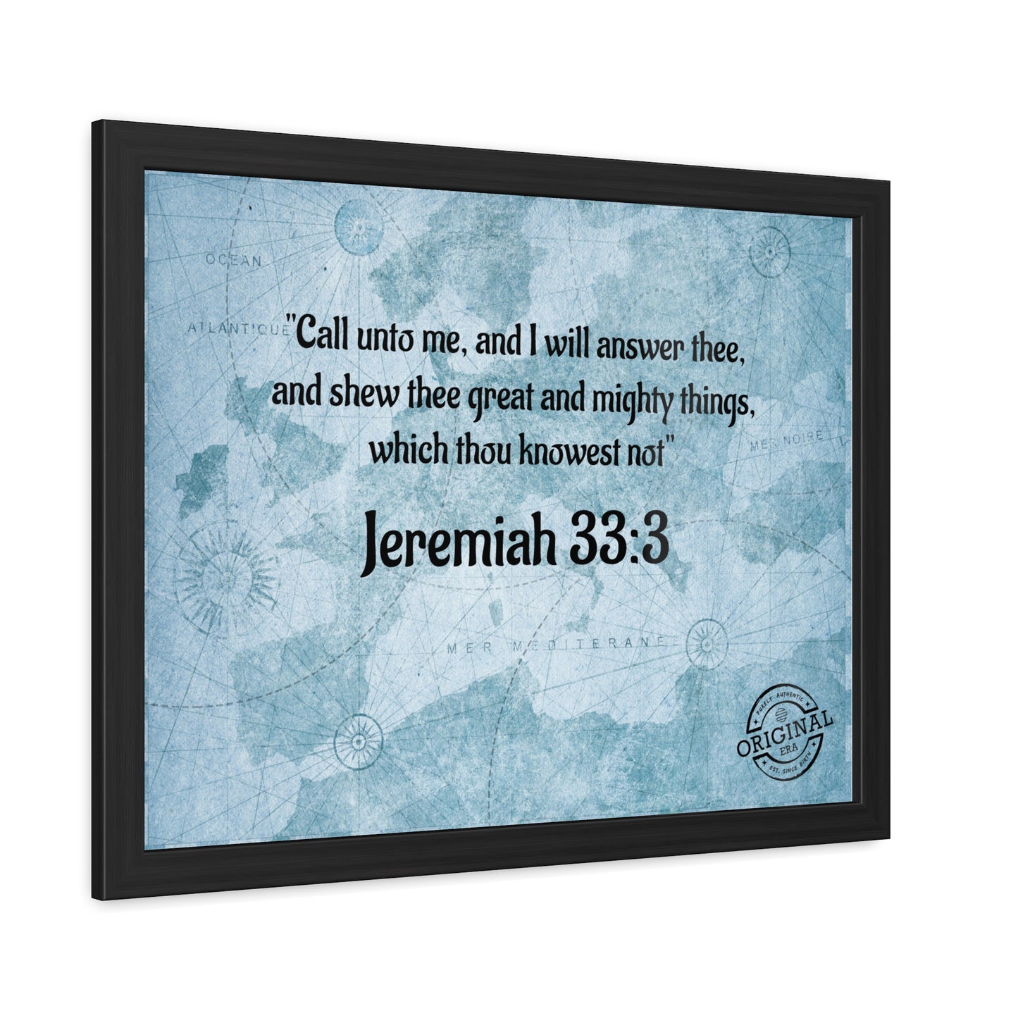 Jeremiah 33:3 Framed Poster — Inspirational Scripture Wall Art