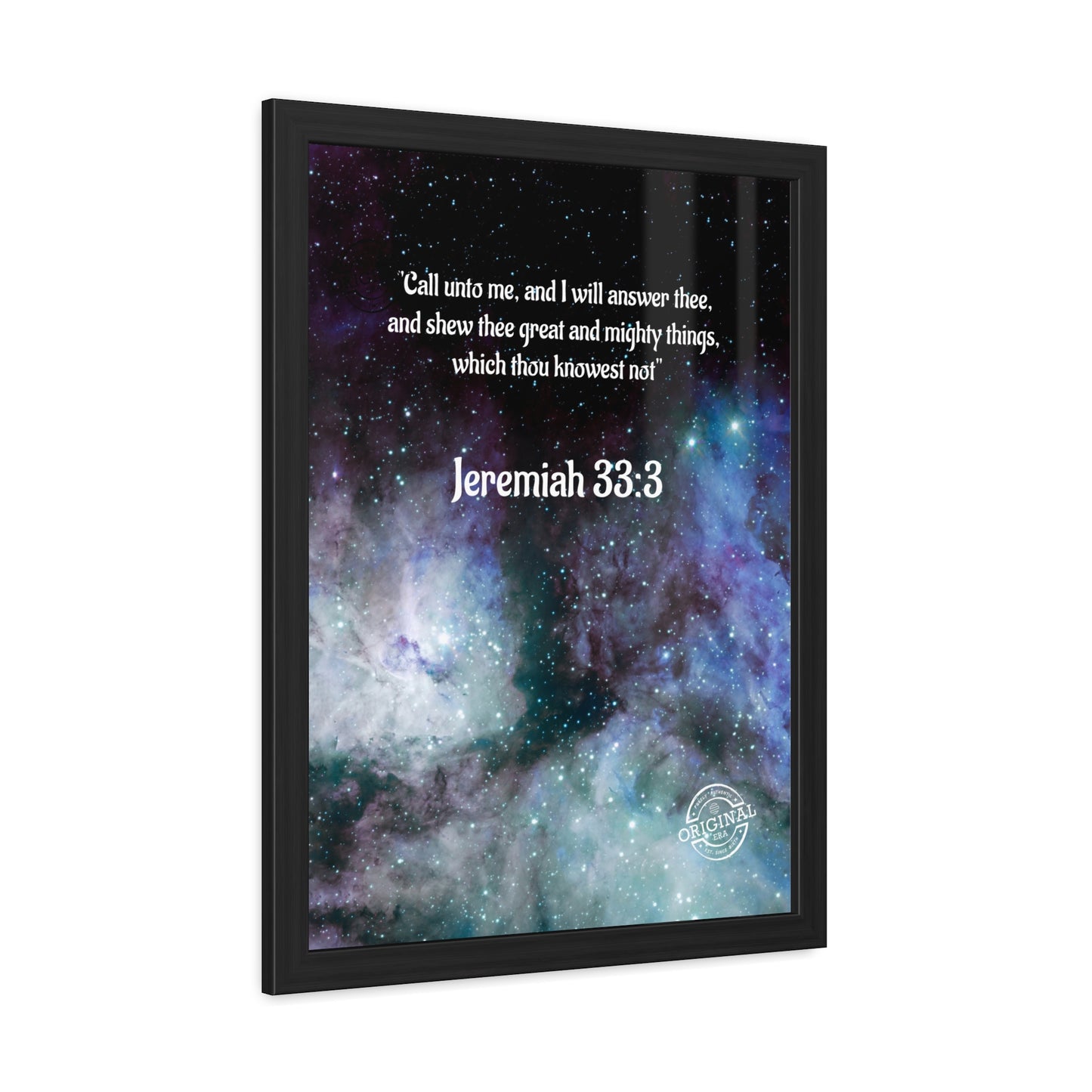 Jeremiah 33:3 Framed Poster — Inspirational Scripture Wall Art