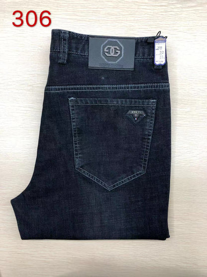 Men's Business Casual Fleece-Lined Slim Jeans
