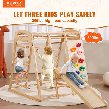 Indoor Jungle Gym, 7-in-1 Toddler Indoor Playground (47.2 X 58 X 56in)