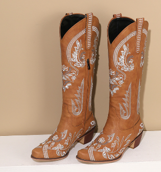 Glam Embroidered Cowboy Boots