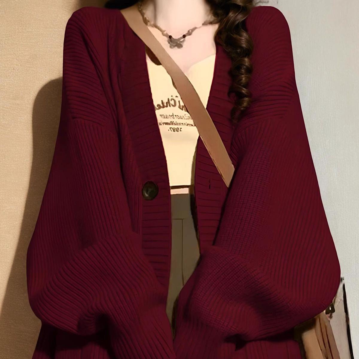 Retro Casual Laid-back Sweater Coat