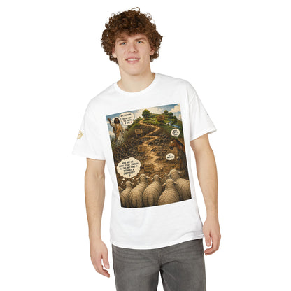 Sheep In the Wild Graphic T-Shirt — "God Has My Back" Faith Tee