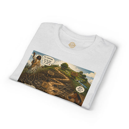 Sheep In the Wild Graphic T-Shirt — "God Has My Back" Faith Tee
